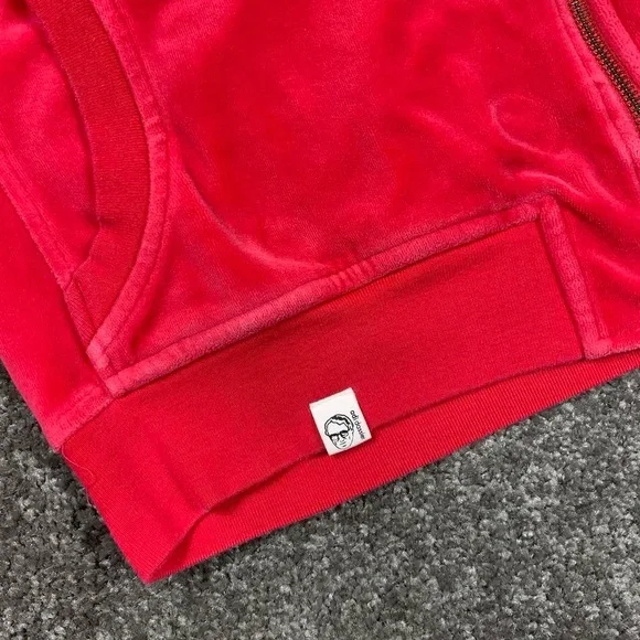 Adidas Adi Dassler Size XL Velour Track Jacket Womens Pink Trefoil Y2K 06 - Picture 3 of 8